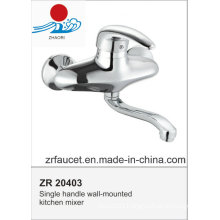 Single Handle Wall-Mounted Kitchen Mixer Faucet
